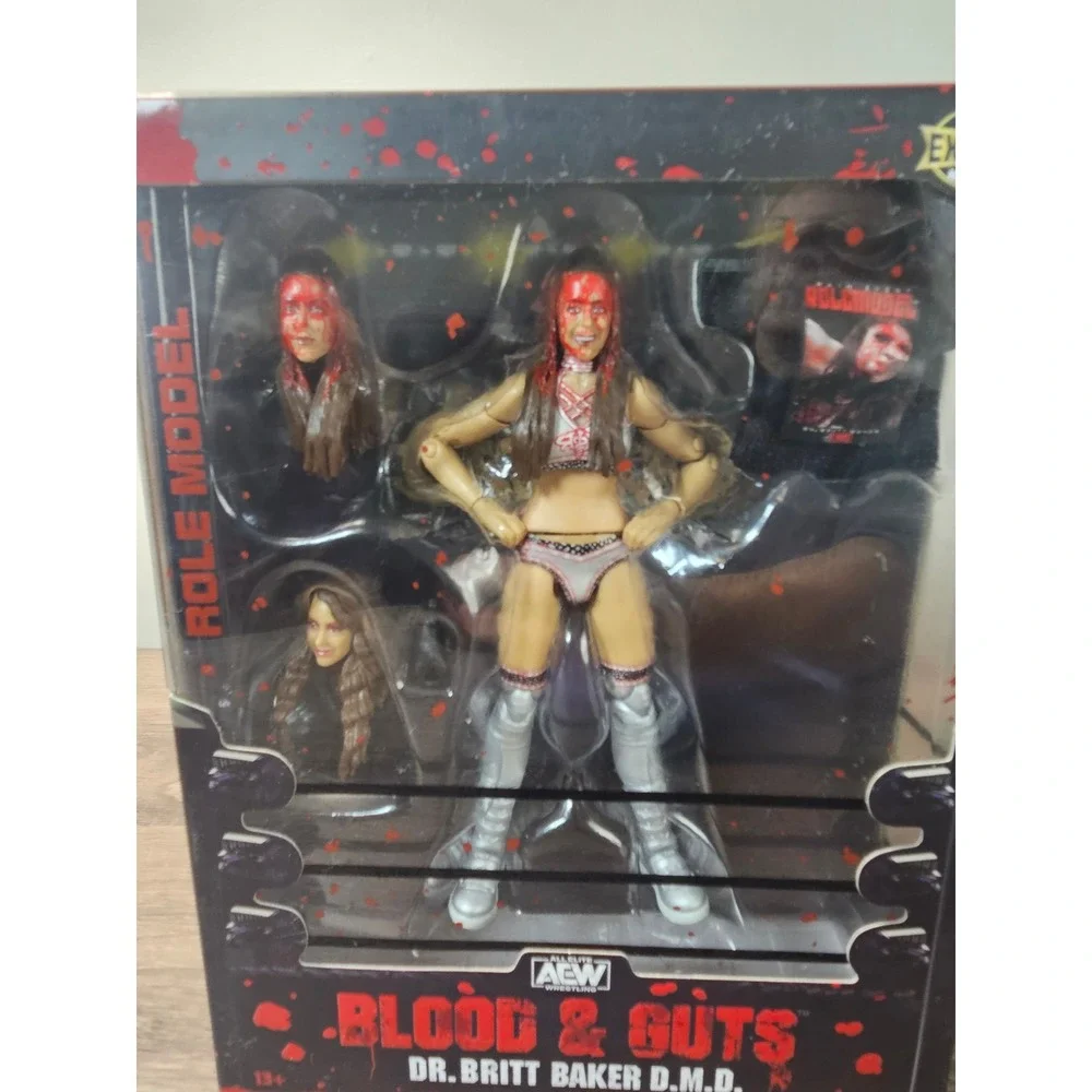 AEW Blood & Guts Dr Britt Baker DMD Ringside Exclusive Action Figure Jazwares